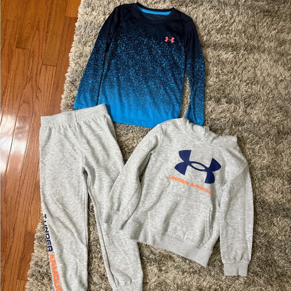 Under Armour Kids' Navy and Gray Set